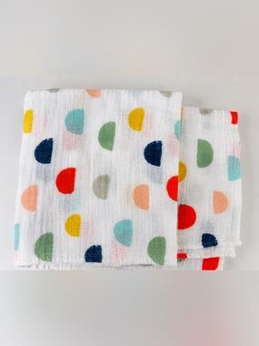 Panda Crate Cotton Muslin Swaddle Blanket Multicolor Dot Baby Receiving